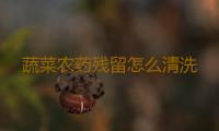 蔬菜农药残留怎么清洗 
